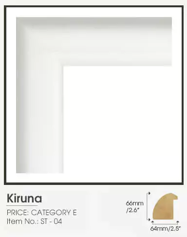 Kiruna category E white frame.