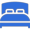 blue bed icon.