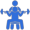 blue weight icon.
