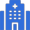 blue medical icon.