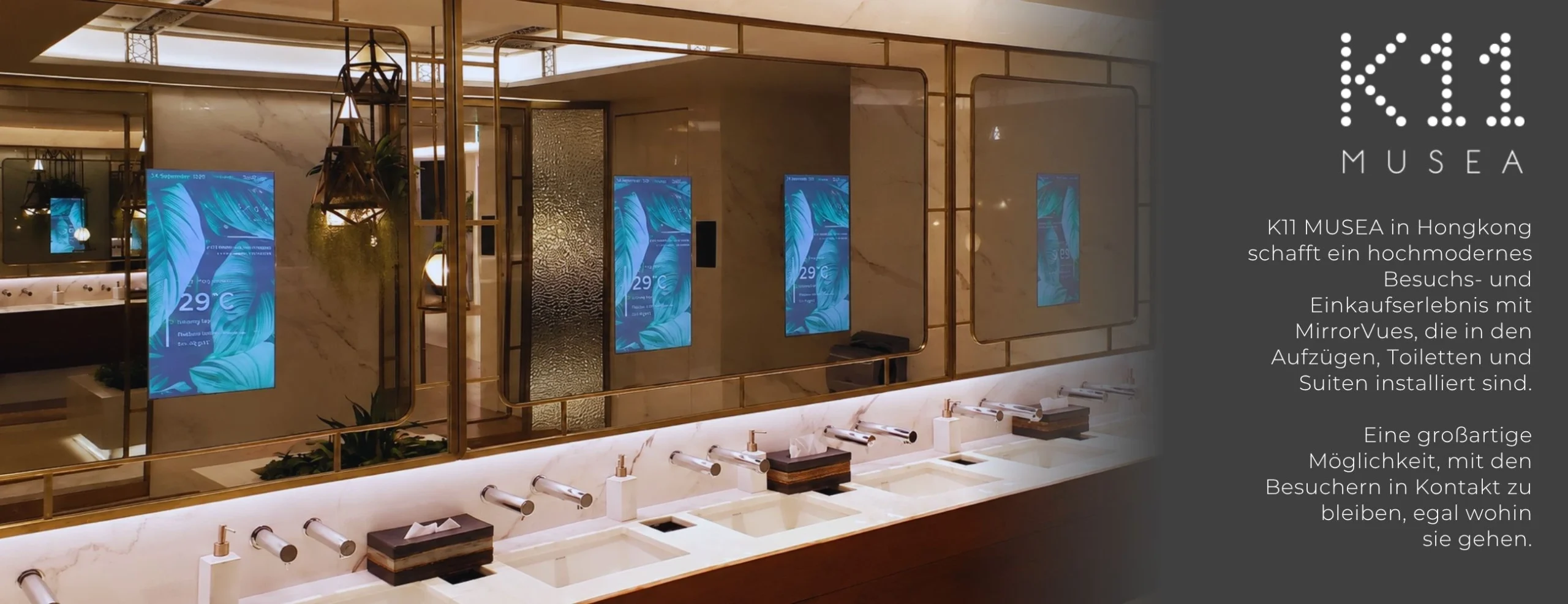 State-of-the-art mirror installed in the restrooms of K11 Musea.