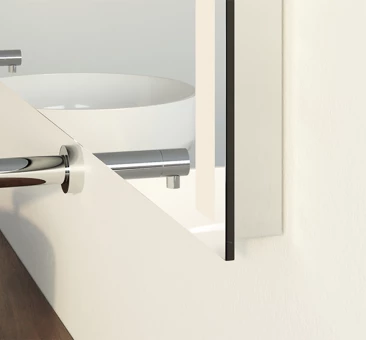 Wide mirror installed in between the wall from Riyadh.